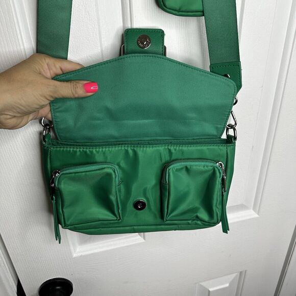 Madden NYC Utility Buckle Y2K Crossbody Bag Pouch Kelly Green Viral - Picture 6 of 11